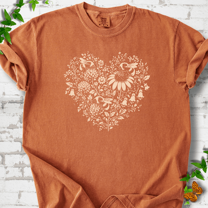Bee Wildflower Heart T-Shirt