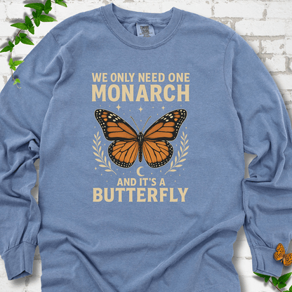 One Monarch Butterfly Long Sleeve T-Shirt