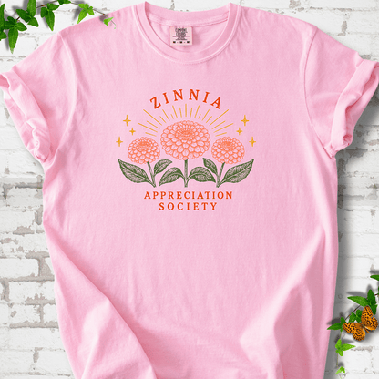Zinnia Appreciation Society T-Shirt