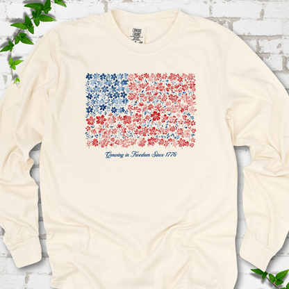 American Flag Wildflower LS T-Shirt