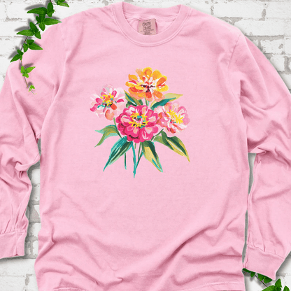 Cutting Garden Zinnias LS T-Shirt
